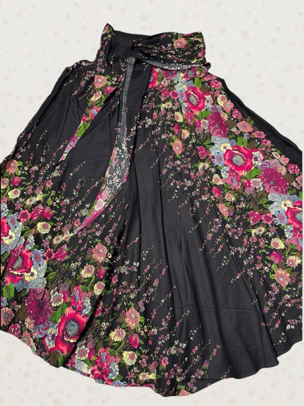 NWT New Boho Maxi Floral Rayon Skirt Size M